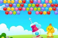 Incluye un lindo pajarito amarillo que debe eliminar todas las burbujas