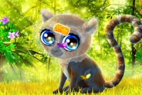 Cuida de un bebé lémur de cola anillada en este adorable juego de cambios de