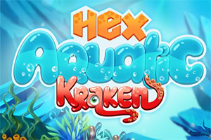 Título colorido Hex Aquatic Kraken con fondo marino y plantas acuáticas