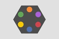 Gira el hexágono para que coincida con el color correcto de la pelota que cae.