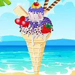 Helados de colores vibrantes con un raspado en vaso y un paleta de hielo sobre un fondo azul