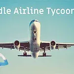 Avión volando en el cielo con una azafata saludando en el primer plano