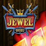 Logo con espadas y corona sobre un fondo rojo, con monedas doradas brillantes en la parte inferior derecha