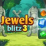Joyería brillante sobre un fondo de jungla con antiguas esculturas de piedra en los lados