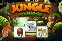 Juego de emparejar fichas en el Mahjong de la Jungla