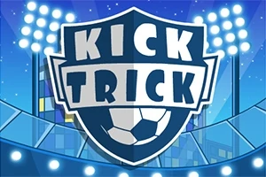 Escudo azul con una pelota de fútbol en el centro, rodeado de luces de estadio y graderías de fondo