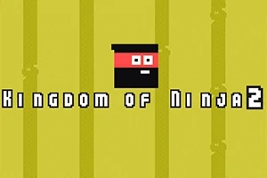 Personaje de ninja pixelado con fondo amarillo y texto debajo