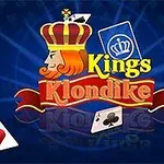 Rey dibujado con una corona y cartas de naipes flotando alrededor sobre un fondo azul