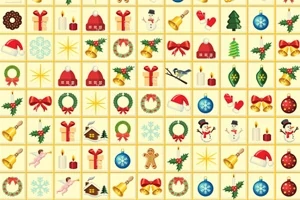 Cuadrícula de iconos navideños incluyendo coronas, gorros de Santa, árboles de Navidad, muñecos de nieve, velas y regalos