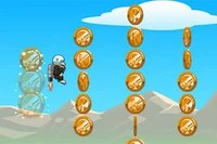 Únete a Kumba en este juego interminable de desplazamiento lateral y trata de