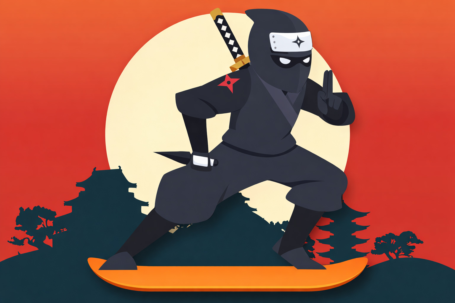 Lava and Ninja Skateboard 🕹️ Juega gratis en Play123