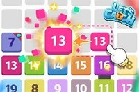 Juego de números con bloques de rompecabezas, reglas simples, solo arrastra y