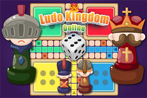 Tablero de juego con piezas de ajedrez personificadas, un dado en el centro y colores de fondo vibrantes