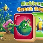 Dos fichas de juego con peces coloridos en un fondo submarino lleno de corales y peces diversos