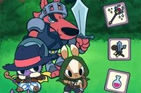 Aventura con tres héroes valientes en este emocionante juego de cartas con