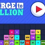Interfaz colorida con bloques numerados y un gran botón de reproducción sobre un fondo azul