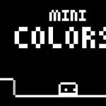 Texto en estilo pixelado que dice MINI COLORS!