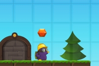 Moley camina en un bosque lleno de obstáculos