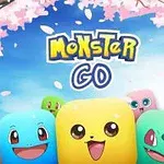 Personajes coloridos y sonrientes bajo un cielo azul con hojas de cerezo flotando