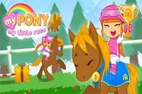 Esta chica y su querido pony están a punto de participar en una serie de