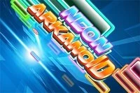 Juego divertido de Arkanoid en estilo neón