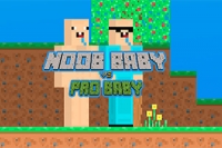 Noob Baby vs Pro Baby es un increíble juego de aventuras para dos jugadores