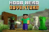 ¡Noob Hero lucha contra mobs malvados: esqueletos, zombis y más!