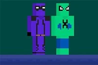 Noobpool y Noobspider deben llegar a la zona segura evitando monstruos y armas