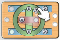 Mueve tornillos para despejar el tablero en este desafiante juego de