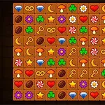 Fila de iconos coloridos y repetidos en una cuadrícula con símbolos como corazones, estrellas, lunas, tréboles y flores