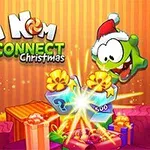 Dibujo de un personaje verde con gorro de Santa Claus y varios regalos coloridos con decoraciones navideñas