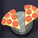 Dos rebanadas de pizza con pepperoni sobre un plato gris en un fondo oscuro