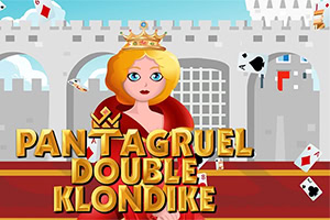 Princesa rubia con corona frente a un castillo, rodeada de cartas y texto dorado destacado