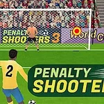 Jugador de fútbol con el número 2 se prepara para chutar un penalti con portero frente a una portería en un estadio