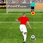 Jugador se prepara para patear un penal frente a un portero en un campo de fútbol