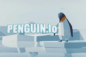 Pingüino parado en un bloque de hielo con el texto Penguin