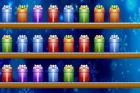 En el juego Pick and Drop Match, clasifica los regalos por color.