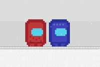 Juego para dos jugadores donde los alienígenas azul y rojo 2 deben llegar a la