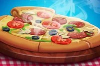 Haz una deliciosa pizza, hornéala y diviértete cortándola en rebanadas!