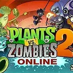 Caricaturas de plantas y zombis con el texto Plants vs