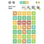 Juego de rompecabezas numérico con celdas de colores y números en una cuadrícula