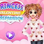 Dos personajes femeninos con peinados modernos y ropa con temática de corazones sobre un fondo rosa, con un botón de reproducción al centro