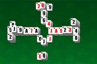 Juego de Solitario Pirámide con fichas de Mahjong