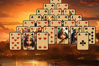 Un juego de Solitario Pirámide en el Antiguo Egipto