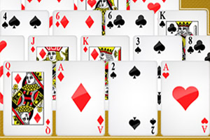 Varias cartas de la baraja francesa con diferentes palos y valores, incluyendo reyes, reinas y ases