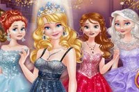 Viste a las princesas con brillo para el baile de graduación