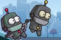 Ayuda a los robots a escapar de los niveles.