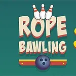 Texto grande con bolos y una bola de boliche sobre un fondo verde