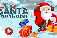 Santa lleva patines y recoge todos los dulces de Navidad