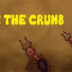 Hormigas sobre un fondo marrón con texto amarillo que dice SAVE THE CRUMB